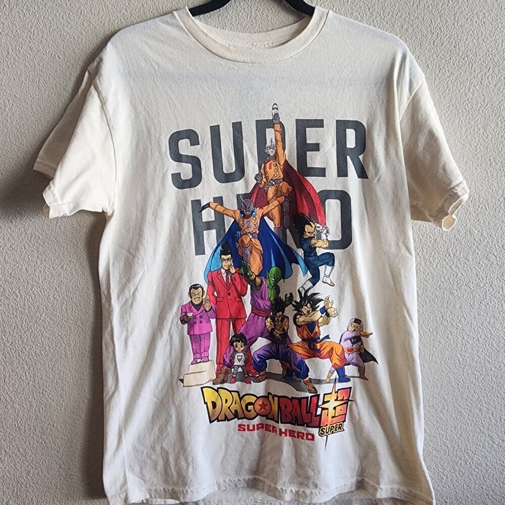 Dragon Ball Super Hero Shirt Mens Small White Movie Poster Anime Hot Topic Tee